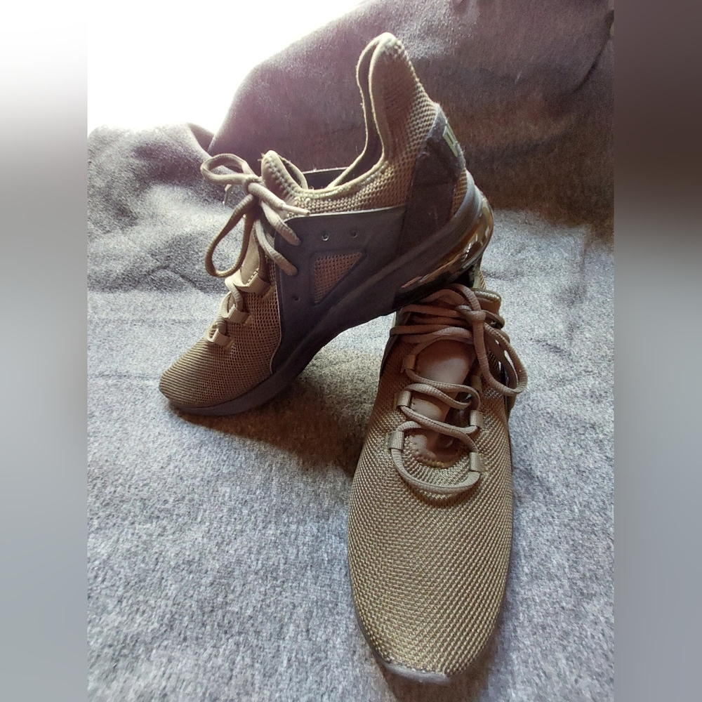 Mens' olive green PUMA sneakers